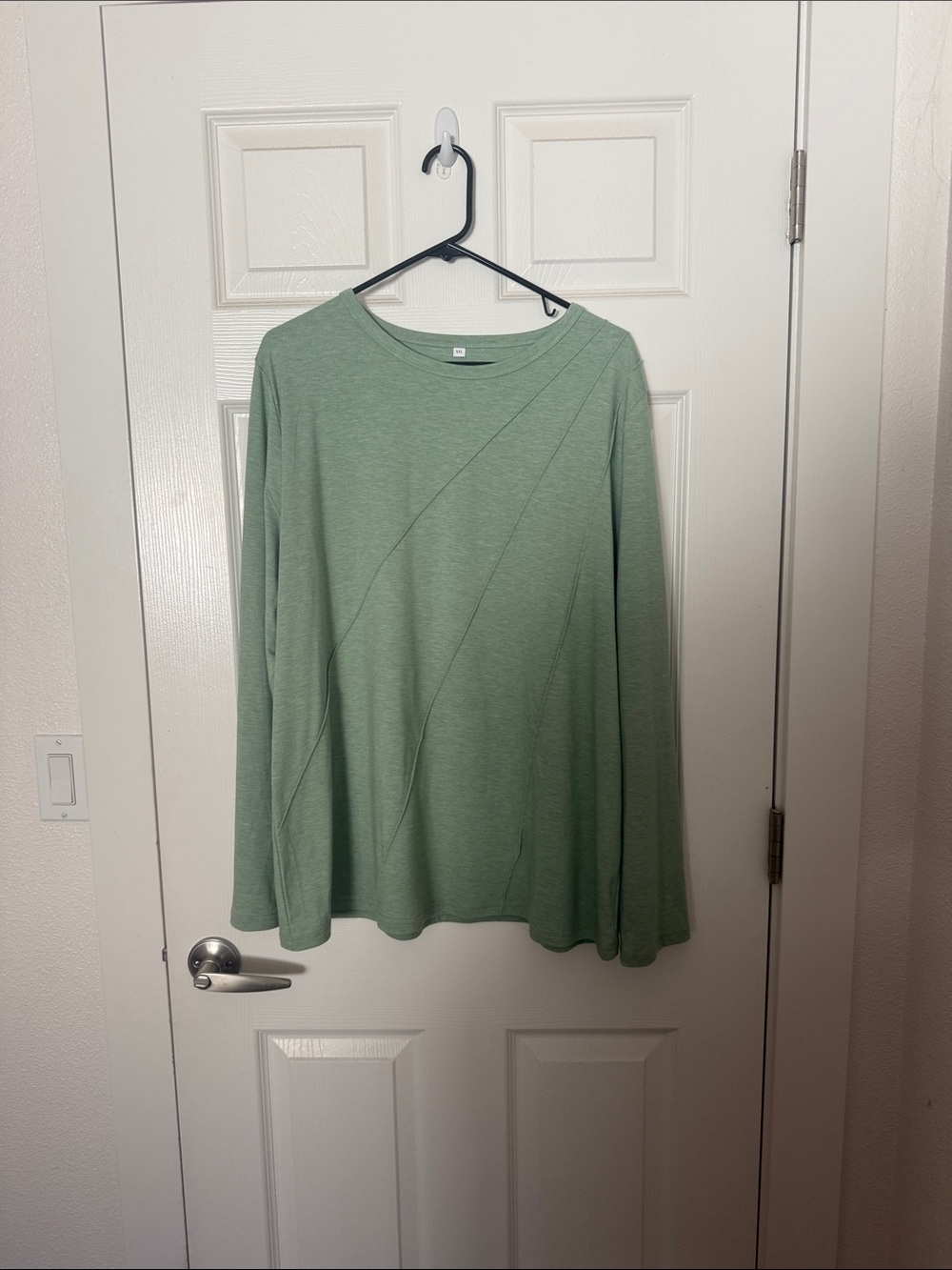 Women’s Long-Sleeve Crewneck Tee in Sage Green